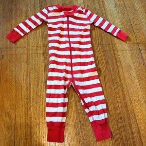 Hanna Andersson Christmas Pajamas Red Stripe 12-18m